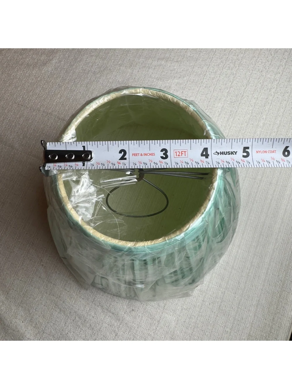 Vintage Mint Green Pleated Lamp Shade 6” Tall New Old Stock Wrapped